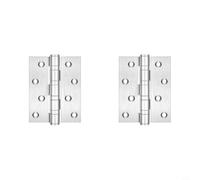 GANCEI Stainless Steel Door Hinges 4 Inch with Ball Bearings, Rust Resistant 3mm Thick Hardware for Interior Doors Home Use(Stainless steel silver)
