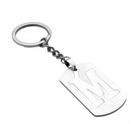 GANCEI Stainless Steel Key Ring 11cm English Letter Charm | 304 stainless steel, rust resistant, durable metal construction, 11cm length, long lasting use