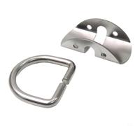 GANCEI Stainless Steel Scuba Tank D-Ring Base With Rope Hole, S Size 4X22x13cm,For Side Mount Diving(C)