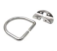 GANCEI Stainless Steel Scuba Tank D-Ring Base With Rope Hole, S Size 4X22x13cm,For Side Mount Diving(B)