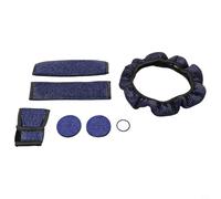 GANCEI Steering Wheel Covers Car Interior Set 7Pcs With 38Cm Steering Wheel Cover, Gear Shift Dust Cover, Seat Belt Covers, Cup Coasters(blue)