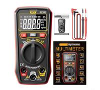 GANCEI SZ202 Intelligent Multimeter Featuring HD Backlight Auto Shutdown Data Hold Tests AC DC Voltage Current Resistance For Electricians Hobbyists(Red)