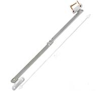 GANCEI Two-Fold Cabinet Door Support Rod, Stainless Steel Furniture Tie Rod with Solid Rivets, Adjustable Stay Mechanism for Bookshelf and Kitchen Cupboard, 2mm Thick Silver Hardware(C)