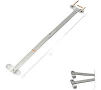 GANCEI Two-Fold Cabinet Door Support Rod, Stainless Steel Furniture Tie Rod with Solid Rivets, Adjustable Stay Mechanism for Bookshelf and Kitchen Cupboard, 2mm Thick Silver Hardware(B)