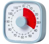 GANCEI Visual Timer 2 Hour Countdown Clock, Silent Alarm, Mechanism For Management, For Ideal For Study, Work, Cooking(Blue)