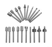 GANCEI Wood Carving Bits, 20Pcs HSS Carving And Engraving Bit Set With Shank For Rotary Tools For DIY Woodworking, Drilling, Routing