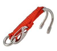 Gancho Buceo Doble - Ganchos De Buceo En Cuevas, Ganchos De Arrecife De Acero Inoxidable With Doble Gancho | Cuerda De Seguridad Estable Y Junta Tóricaa Para Buceadores, Actividades Subacuáticas, Fot