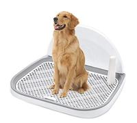 GANCHUN Dog Potty Tray, Pet Indoor Dog Training Toilet 23 x 20 Dog Potty Training Pee Pad Holder for Small and Medium Dogs