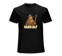 Gand-Alf he Lord The Rings Gandalf Parody Mens T-Shirt Unisex Graphic Black Tee Shirt L