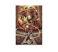 Gandalf VS Balrog Poster Middle Earth Posters Art Print Wall Photo Paint Poster Hanging Picture Family Decor 12x18inch(30x45cm)