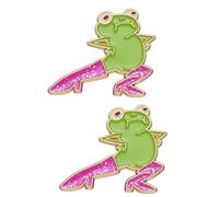 GANDC Cute Frog Enamel Pins Pink Glitter Boots Cartoon Frog Novel Funny Hard Enamel Pins for Backpacks Badges Hats Jackets