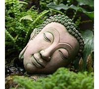 Gandhanra Handmade Thailand Style Amida Buddha Statue Crafts,Sand & Stone Carving,Buddha Head Ornaments for Meditation,Zen,Home Garden Decor