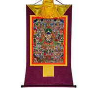 Gandhanra Tibetan Buddhist Thangka Wall Hanging,42 Peaceful Deities of the Bardo Thodol(Tibetan Book of Dead),Buddha Tapestry for Zen Home Decor, Meditation, Spiritual Relaxation