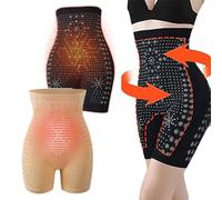 GANDUS Ice Silk Ion Fiber Repair Shaping Shorts, Negative Oxygen Ion Fat Burning Tummy Control & Detox Bodysuit (A+B,One Size)