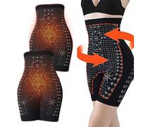 GANDUS Ice Silk Ion Fiber Repair Shaping Shorts, Negative Oxygen Ion Fat Burning Tummy Control & Detox Bodysuit (2*B,One Size)