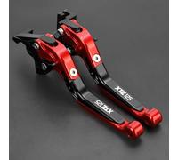 GANDUS Motorcycle Accessories Folding Adjustable Brake Clutch Levers Handlebar Grip for Yamaha XTZ125 2014-2016(Red2)