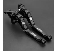GANDUS Motorcycle Accessories Folding Adjustable Brake Clutch Levers Handlebar Grip for Yamaha XTZ125 2014-2016(Black2)