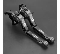 GANDUS Motorcycle Accessories Folding Adjustable Brake Clutch Levers Handlebar Grip for Yamaha XTZ125 2014-2016(Gray1)