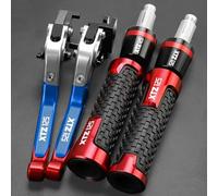 GANDUS Motorcycle Accessories Folding Adjustable Brake Clutch Levers Handlebar Grip for Yamaha XTZ125 2014-2016(Red6)