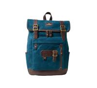 Gandys Bali Water Resistant Waxed Cotton Backpack with Laptop Sleeve - Teal 45 x 32 x 15 cm