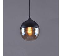Ganeep Nordic Modern Loft Hanging Glass Pendant Lamp Fixtures E27 E26 LED Pendant Lights for Kitchen Restaurant Bar Living Room Bedroom (Color : Amber-C)