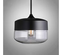 Ganeep Nordic Modern Loft Hanging Glass Pendant Lamp Fixtures E27 E26 LED Pendant Lights for Kitchen Restaurant Bar Living Room Bedroom (Color : Clear-D)