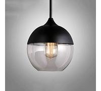 Ganeep Nordic Modern Loft Hanging Glass Pendant Lamp Fixtures E27 E26 LED Pendant Lights for Kitchen Restaurant Bar Living Room Bedroom (Color : Clear-C)