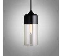 Ganeep Nordic Modern Loft Hanging Glass Pendant Lamp Fixtures E27 E26 LED Pendant Lights for Kitchen Restaurant Bar Living Room Bedroom (Color : Clear-A)