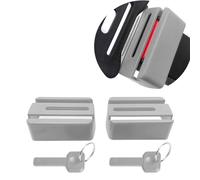 GanEn Belt Lock Buckle Guard Preventing Children Opening Safety Buckle in Travelling Send Keychain Pack of 2 (Grey)