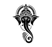 Ganesh chaturthi vinayaka chaturthi Lord Ganesha Wall Stickers Paster Paper 36x52cm Waterproof Black