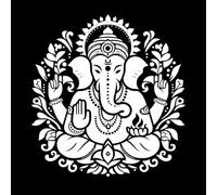 Ganesh chaturthi vinayaka chavithi Hindu god Lord Ganesh Silhouette Concept Wall Decals PVC 42x44.4cm Wall beautification White