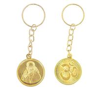 Ganesh Hanuman Keyring Lord Shiva Lakshmi Sai Baba Tirupati Balaji Keychain Metal Golden Hindu God Religious Key Ring Car Key Fob Charm for Bags Purse Luggage Home Decor Diwali Gifts (Sai Baba)