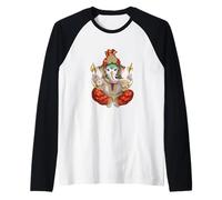 Ganesh Hindu Deity Lord Ganesha Raglan Baseball Tee