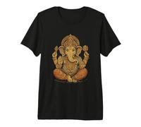 Ganesh Symbol Yoga Hindu Elephant God Ganesha Puja Premium T-Shirt