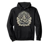 Ganesh Symbol Yoga Hindu Elephant God Ganesha Puja Pullover Hoodie