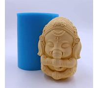 Ganesha 3D Candle Making Silicone Mould Ganesha for Soap Making Resin Ivory Polymer Clay Bath Bomb Molds Soaps