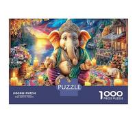 Ganesha Altar Scene 1000 Piece Baby Elephant in Autumn Forest Jigsaw Puzzles for Puzzles 1000 Pieces Jigsaw for Adults Challenging for Adults Puzzles for Adults Adults Gifts 70x50cm/1000pcs