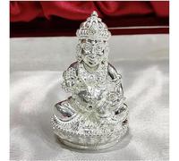 Ganesha Arts Lord Kuber Idol in Pure 925 Silver/Kuber Statue in Silver Hindu Religion God Sculpture Festival 1.60 Inch (44 GMS)