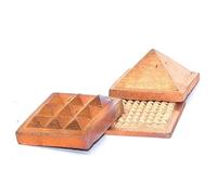 Ganesha Arts Wish Pyramid, Copper Pyramid, 3 Layer, 1 inch in Size with 91 Pyramids for Vastu and Feng Shui