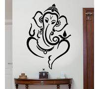 Ganesha Elephant God Hindu Hinduism Wall Stickers Vinyl Art Home Decor for Living Room Bedroom Removable Interior Murals 57x84cm