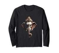 Ganesha Head Hindu God Art Long Sleeve T-Shirt