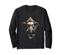 Ganesha Head Hindu God Art Long Sleeve T-Shirt