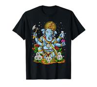 Ganesha Hindu God Elephant Spiritual Yoga Meditation Value Graphic T-Shirt