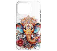 Ganesha Hindu God Spiritual Elephant Meditation Chakra Yoga Case for iPhone 16 Pro
