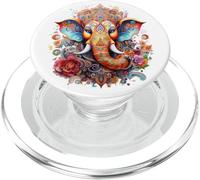 Ganesha Hindu God Spiritual Elephant Meditation Chakra Yoga PopSockets PopGrip for MagSafe