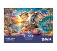 Ganesha Meditation Jigsaw Puzzle 1000 Pieces for Adults And Children Challenging PuzzlesChallengingPuzzlesFantasy Corgi EducationalGameBeautiful Decoration PuzzleFun Activity for Home52x38cm/1000pcs
