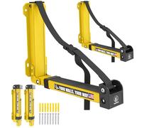 GanFindX Foldable Kayak Wall Rack | Heavy-Duty 11.6-17" Kayak Storage Rack Hanger & Metal Buckle Straps, Indoor/Outdoor Cradles for Canoe, Kayak, Paddle Board, Surfboard, Snowboard (Dark Yellow)