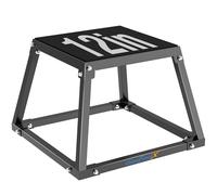 GanFindX Steel Plyometric Jump Box,12/18 Inch Heavy Duty Plyo Platform, Non-Slip Workout Step Box for Home Gym, Agility, Strength & Conditioning Training