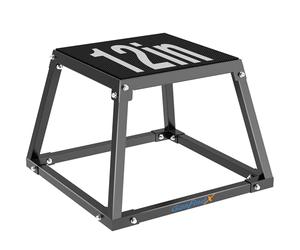GanFindX Steel Plyometric Jump Box,12/18 Inch Heavy Duty Plyo Platform, Non-Slip Workout Step Box for Home Gym, Agility, Strength & Conditioning Training