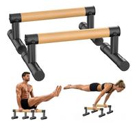 GanFindX Wooden Push Up Bars 13" 500LB Parallettes for Training